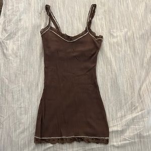 Brown Lace Detail Cami